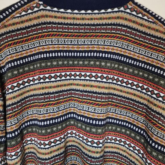 Barbour Merino Wool Cashmere Sweater Nordic Fair Isle Aztec Men's XXL 2X - Picture 13 of 14